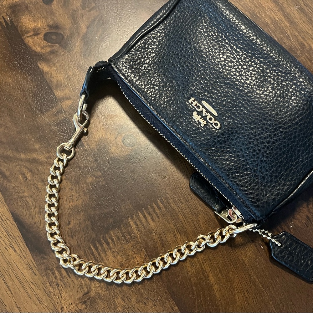 Authentic Coach Mini Bag in Black with Gold Chain - Picture 2 of 5